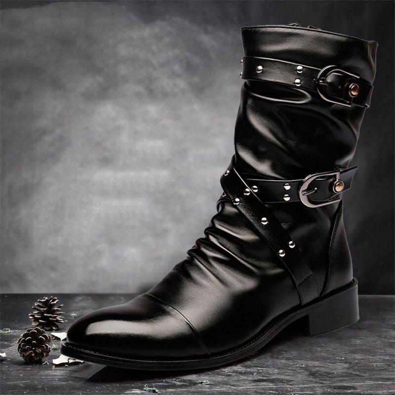 Botas con diseño de enlace para hombre