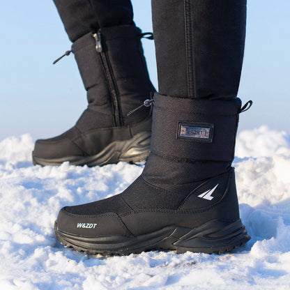 Botas de nieve para hombre, impermeables y antideslizantes para uso en exteriores durante el invierno.