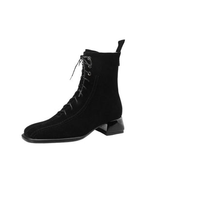 Botas Martin con punta cuadrada y todo fósforo para mujer