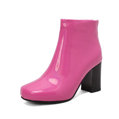 Botas de tobillo de color sólido para mujer