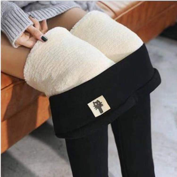 Women's Fashion Simple High-waisted Tight-fitting Warm Pants