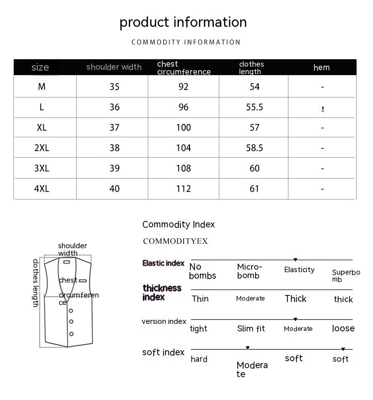 Chaleco estilo italiano de negocios delgado con doble botonadura