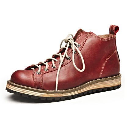 Botas Martin con punta grande de cuero vintage para hombre