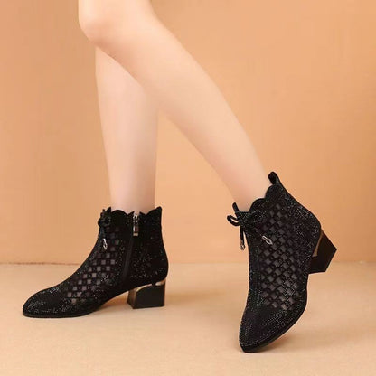 Women's Summer Soft Bottom Cutout Mesh Ankle Boots