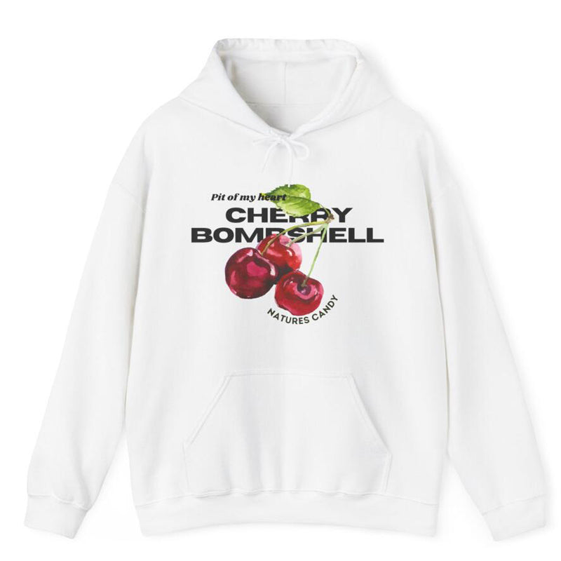 European And American Printed Cherry Cartoon Hoodie