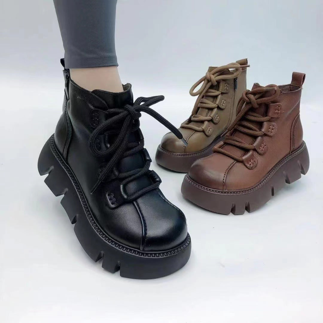 Botas de nieve gruesas con forro polar para mujer