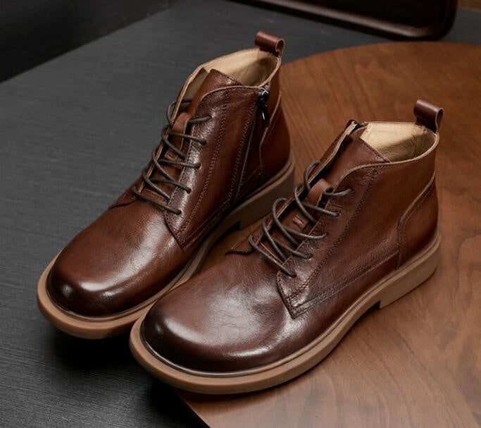 Botas Martin de moda de cuero genuino para hombres