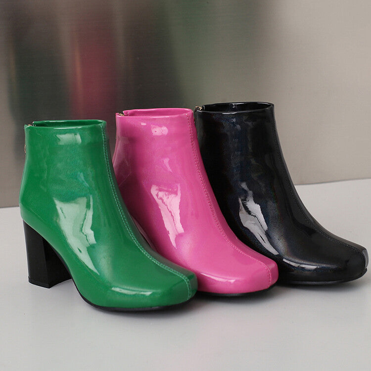 Botas de tobillo de color sólido para mujer