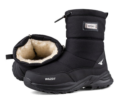 Botas de nieve para hombre, impermeables y antideslizantes para uso en exteriores durante el invierno.