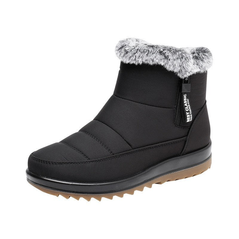 Botas de algodón térmico engrosadas con forro polar impermeable antideslizante