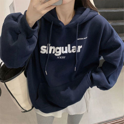 Women's Loose Top Hooded Coat Sweater