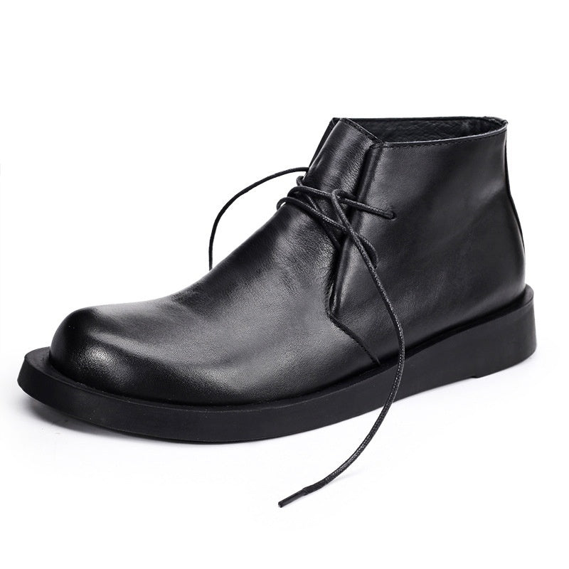 Botas de cuero para hombre con cordones