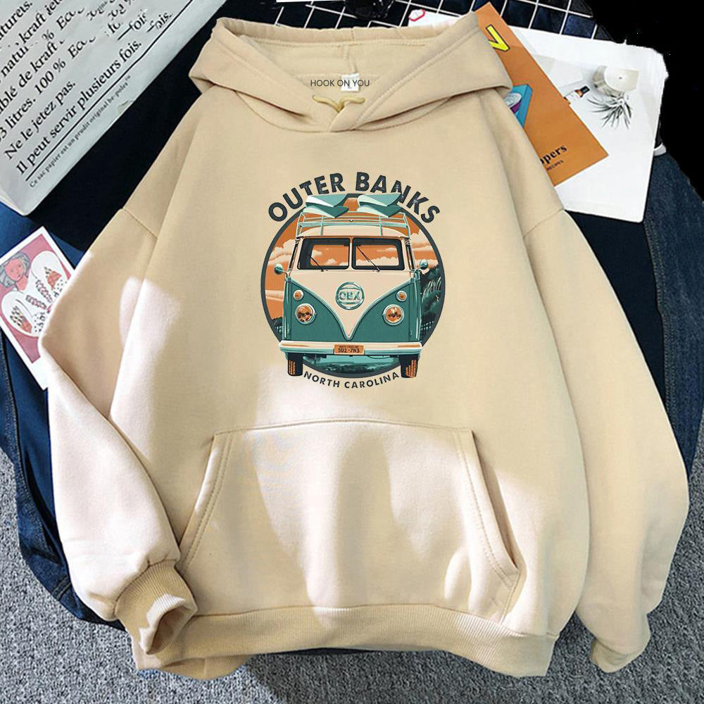 Car Cartoon Pattern Autumn And Winter Hoodie