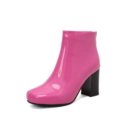 Botas de tobillo de color sólido para mujer