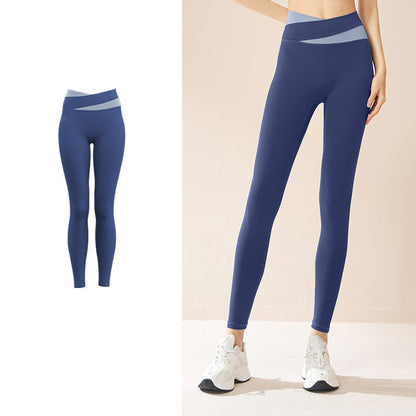 Pantalones de Yoga de cintura alta empalmados, mallas sin costuras con realce de glúteos, pantalones deportivos para correr de secado rápido, ropa deportiva para mujer