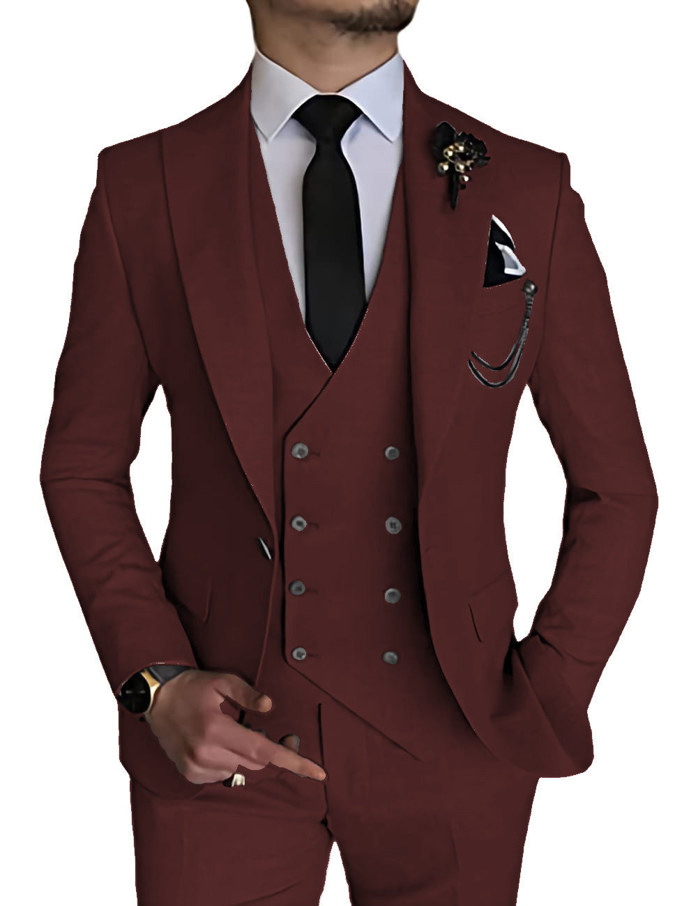 Business Casual Men's Three-piece Suit