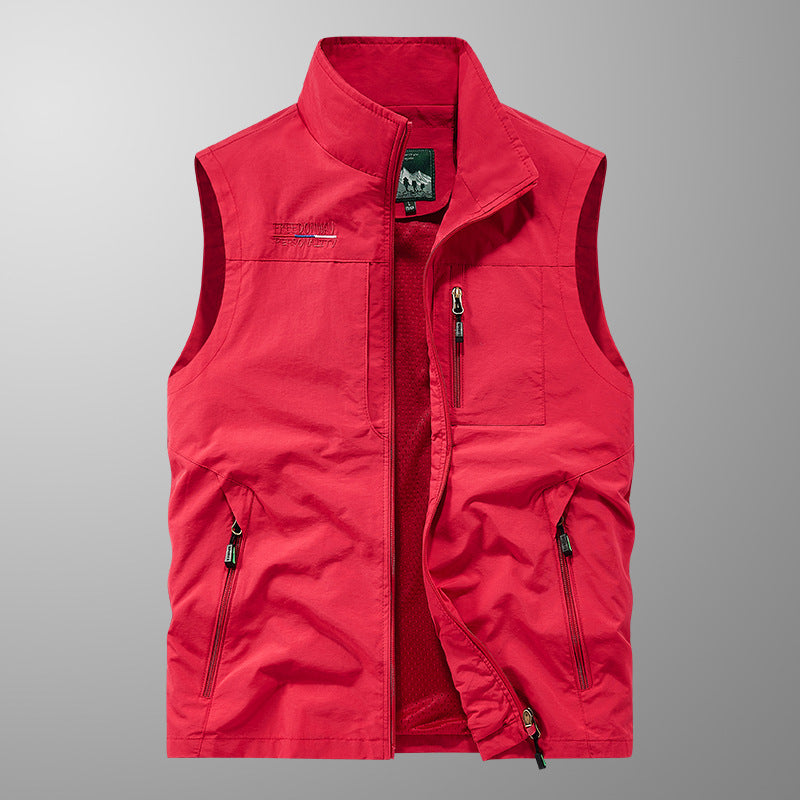 Outdoor Casual Vest Men's Spring And Autumn Thin Multi-pocket