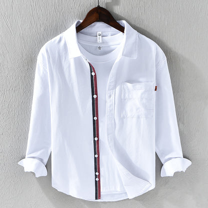 Camisa Oxford De Manga Larga Para Hombre Juvenil