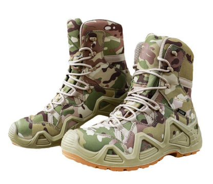 Zapatos de senderismo y entrenamiento al aire libre de estilo militar de altura media