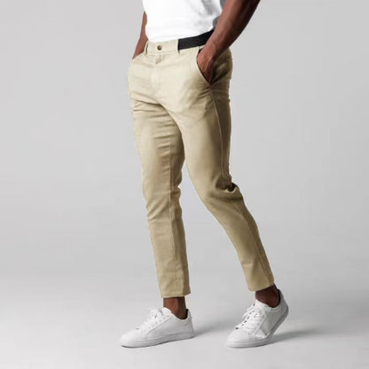 Pantalón De Traje Hombre Slim Gris Rectos