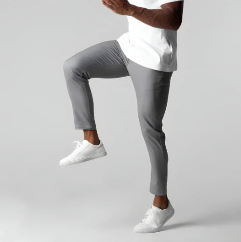 Pantalón De Traje Hombre Slim Gris Rectos