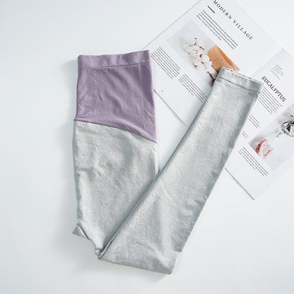 Leggings de maternidad elásticos de talla grande, pantalones cálidos de maternidad con soporte para el vientre