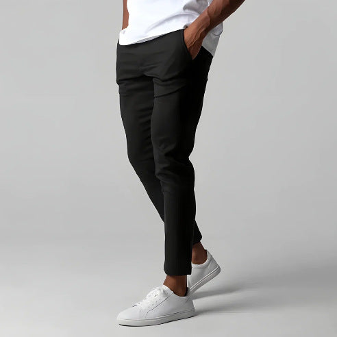 Pantalón De Traje Hombre Slim Gris Rectos