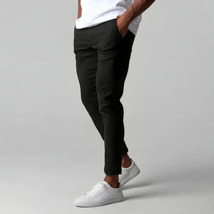 Pantalón De Traje Hombre Slim Gris Rectos