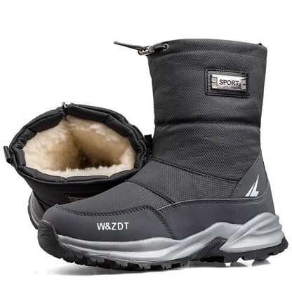 Botas de nieve para hombre, impermeables y antideslizantes para uso en exteriores durante el invierno.