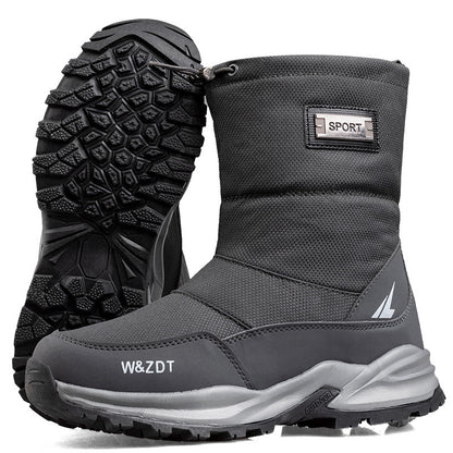 Botas de nieve para hombre, impermeables y antideslizantes para uso en exteriores durante el invierno.