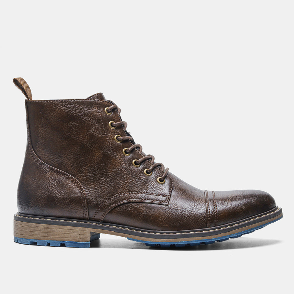 Zapatos de trabajo, botas estilo Martin retro y vintage para hombres