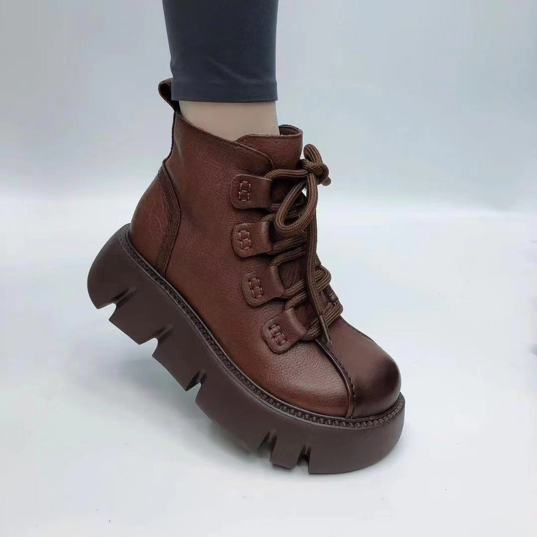 Botas de nieve gruesas con forro polar para mujer