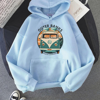 Car Cartoon Pattern Autumn And Winter Hoodie