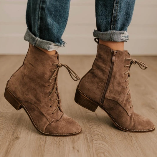 Botas femeninas de tacón cuadrado de otoño e invierno