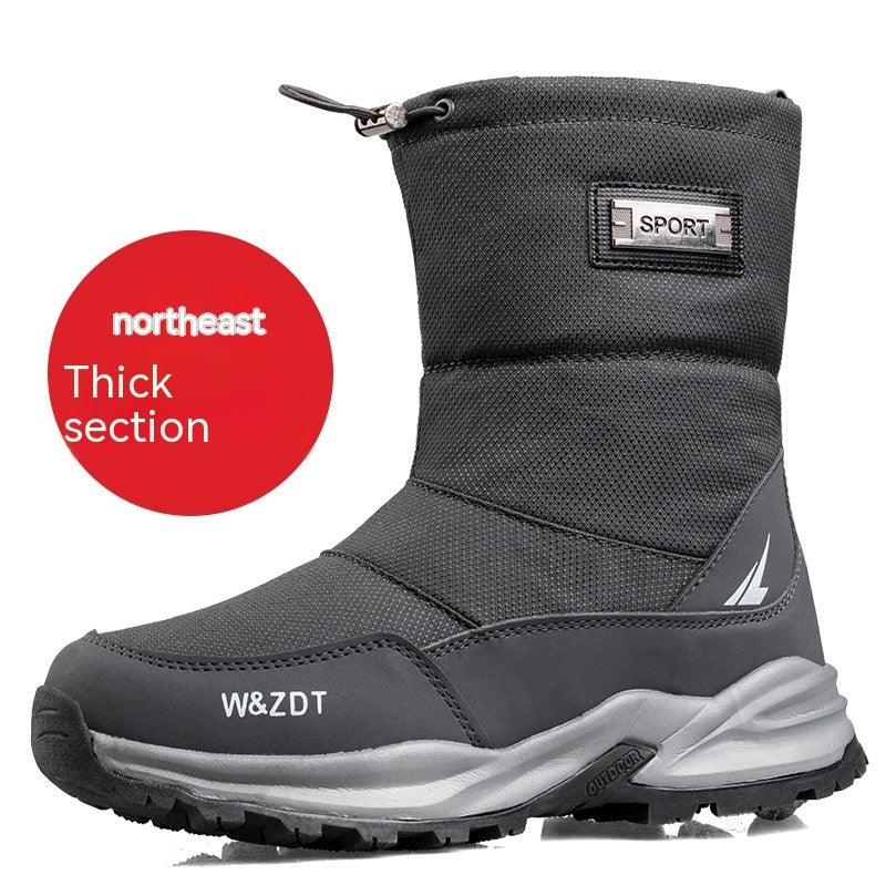 Botas de nieve para hombre, impermeables y antideslizantes para uso en exteriores durante el invierno.