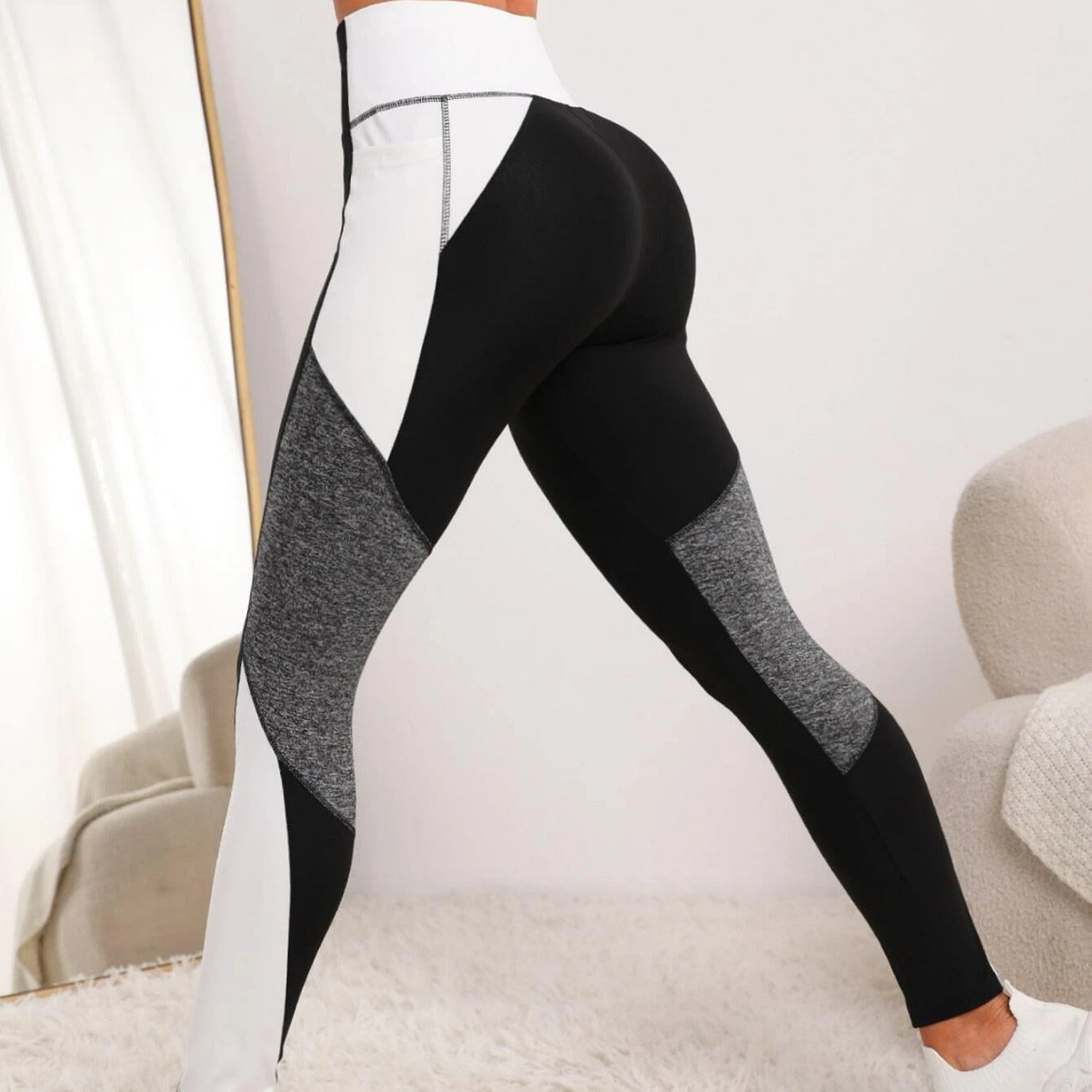 Pantalones de yoga Pantalones para correr con costuras europeas y americanas para mujer