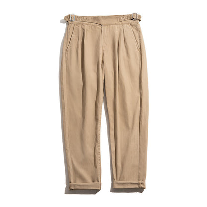 Pantalones cargo rectos retro de cintura alta