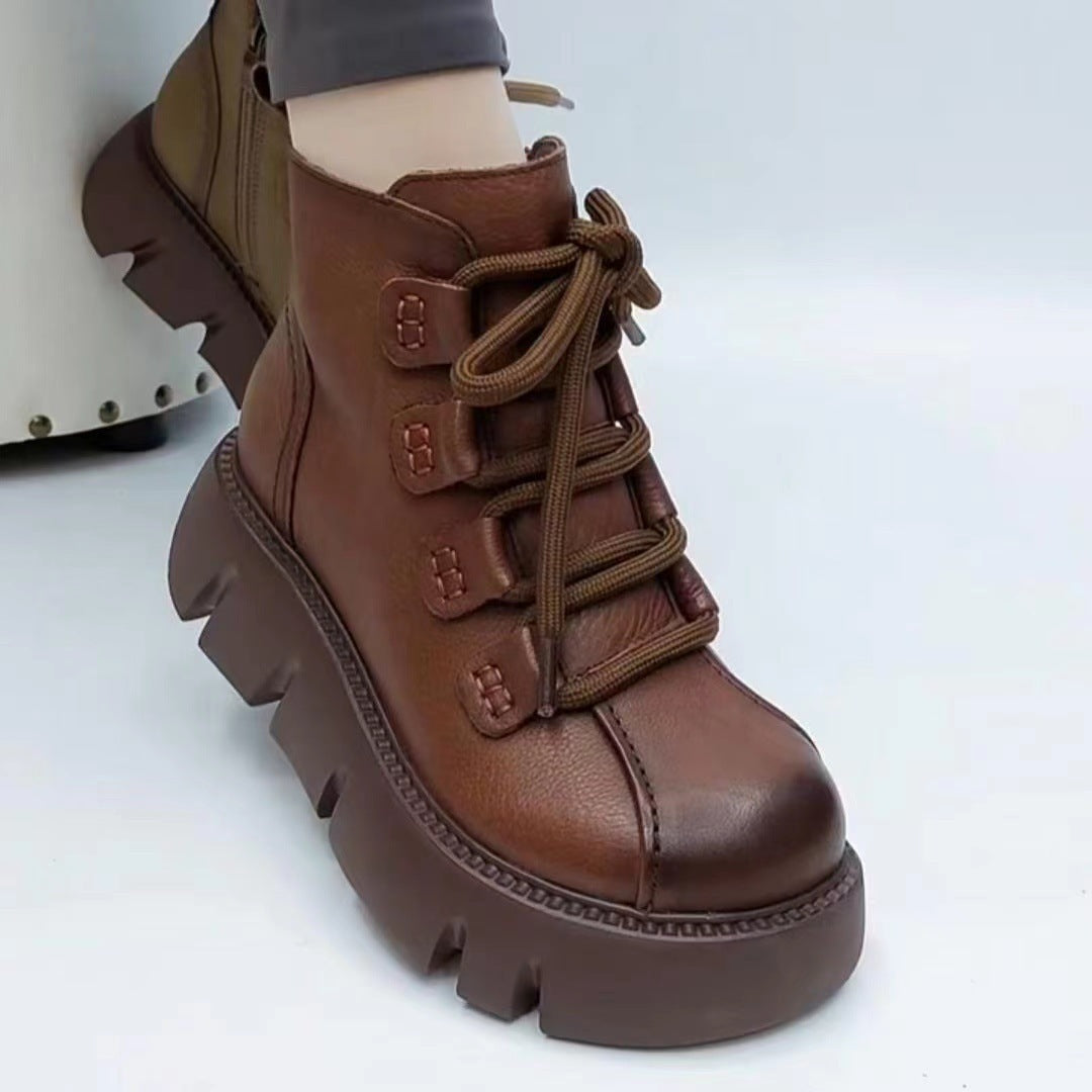 Botas de nieve gruesas con forro polar para mujer